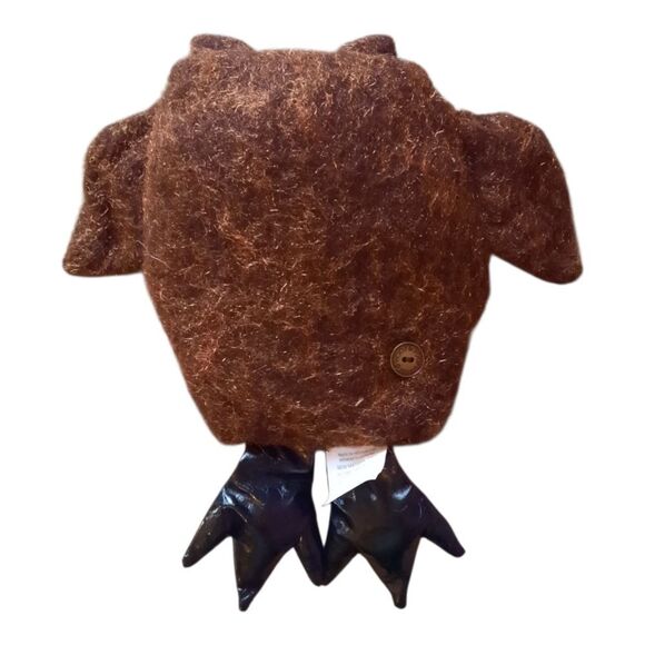 Charming Brown and Red Owl Stuffed Figurine - Picture 3 of 3